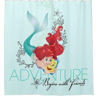 Ariel | Adventure Begins With Friends Shower Curtain