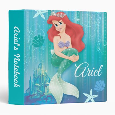 Ariel and Castle 3 Ring Binder