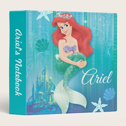 Ariel and Castle 3 Ring Binder