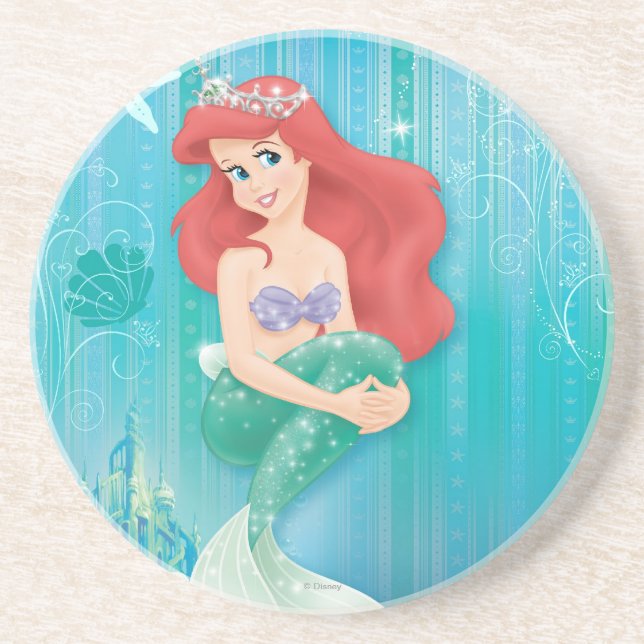 Ariel and Castle Sandstone Coaster (Front)