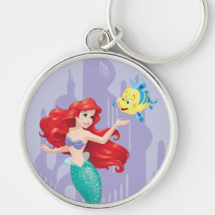 Ariel and Flounder Keychain