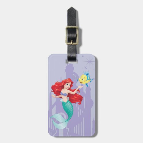 Ariel and Flounder Luggage Tag