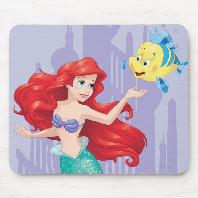 Ariel and Flounder Mouse Pad (Front)