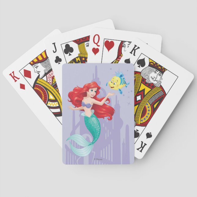 Ariel and Flounder Playing Cards (Back)