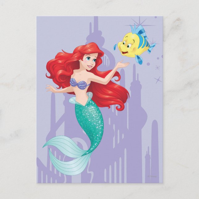 Ariel and Flounder Postcard (Front)