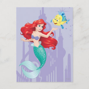 Ariel and Flounder Postcard
