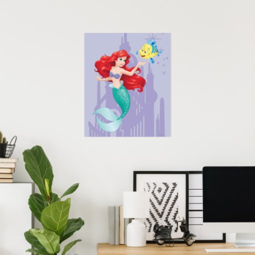 Ariel and Flounder Poster | Zazzle