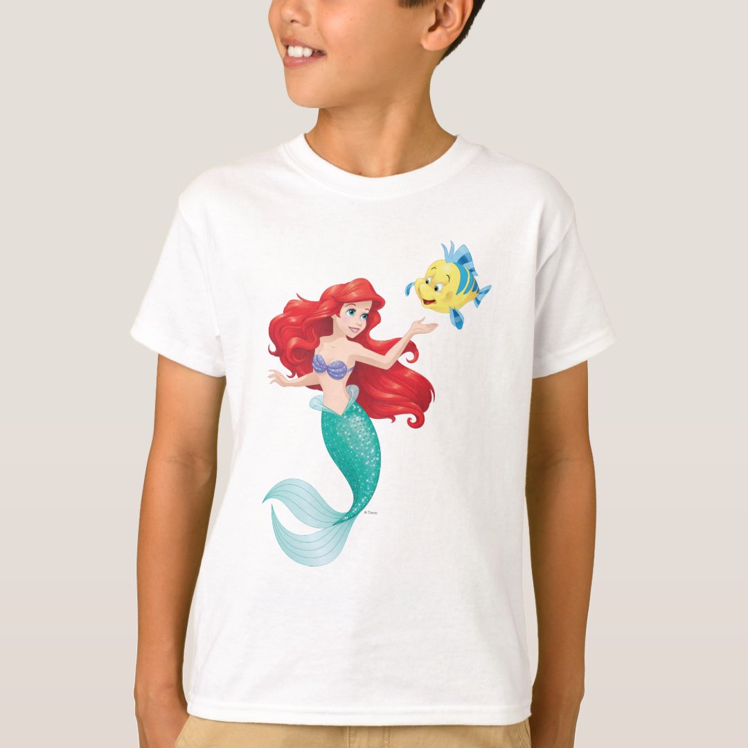 Ariel and Flounder T-Shirt | Zazzle