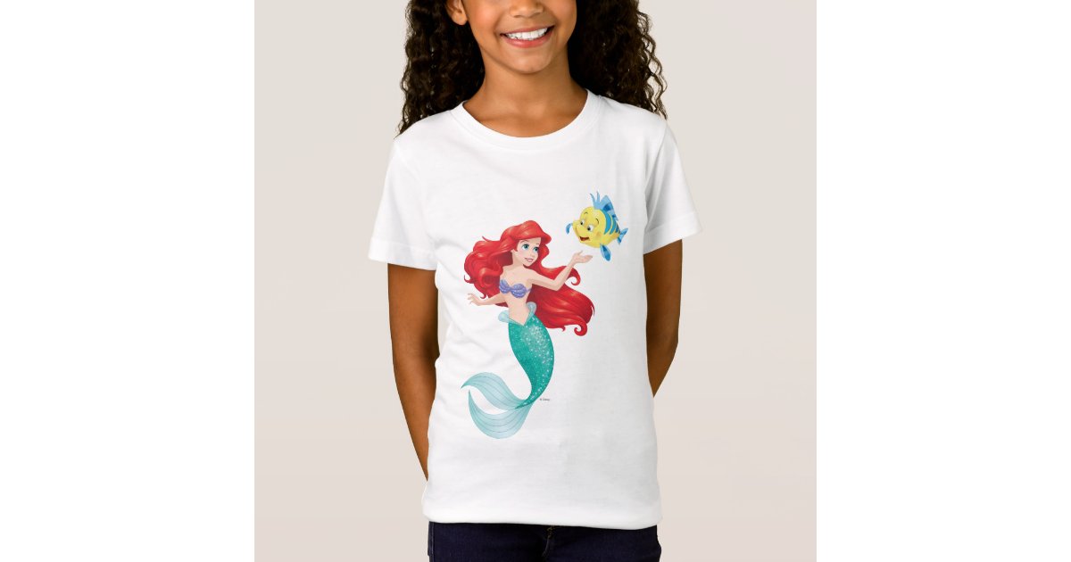 Ariel and Flounder T-Shirt | Zazzle