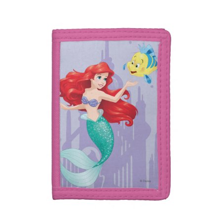 Ariel And Flounder Trifold Wallet