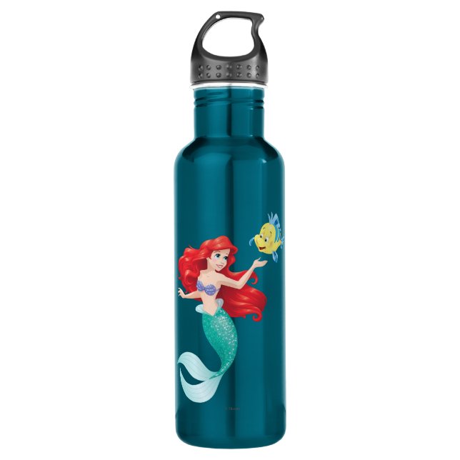 Ariel and Flounder Water Bottle (Front)