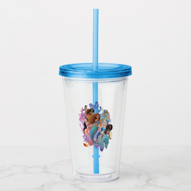 Ariel and her Family Acrylic Tumbler (Front)