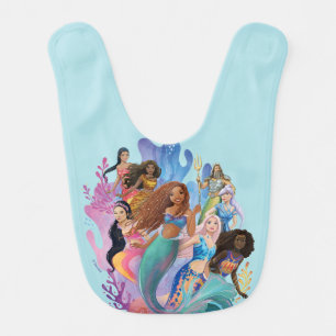 Ariel and her Family Baby Bib