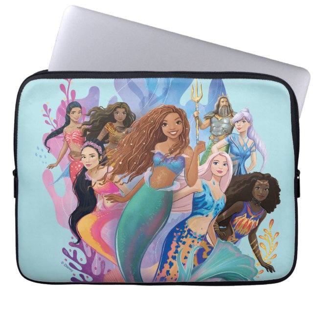 Ariel and her Family Laptop Sleeve (Front)