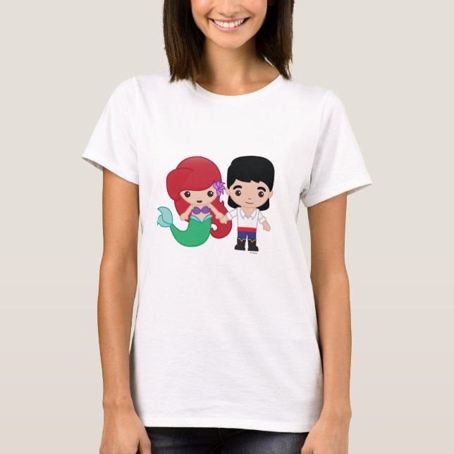 Ariel and Prince Eric Emoji 2 T-Shirt (Front)