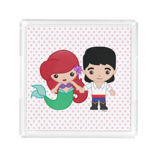 Ariel and Prince Eric Emoji Acrylic Tray