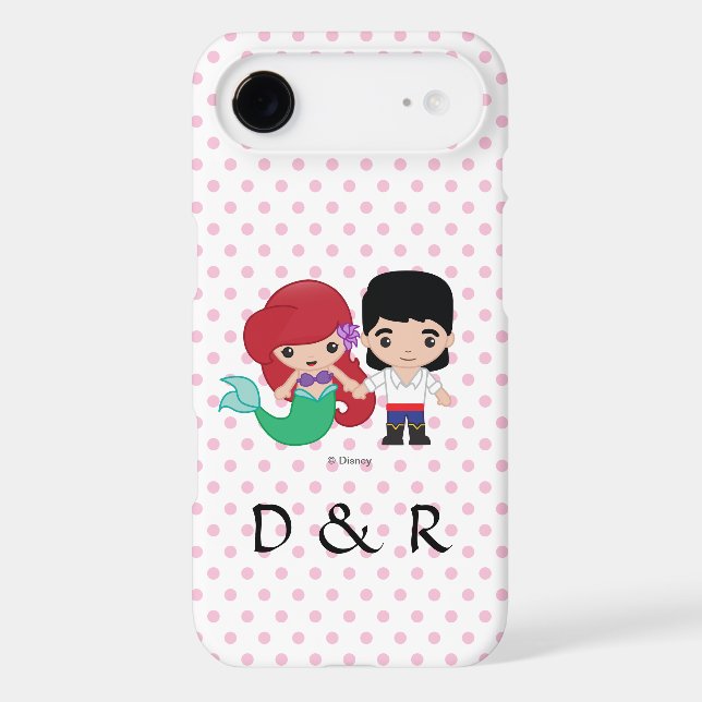 Ariel and Prince Eric Emoji | His & Hers Initials Case-Mate iPhone Case (Back)