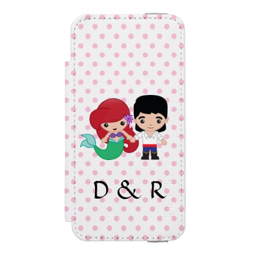 Ariel and Prince Eric Emoji iPhone SE55s Wallet Case