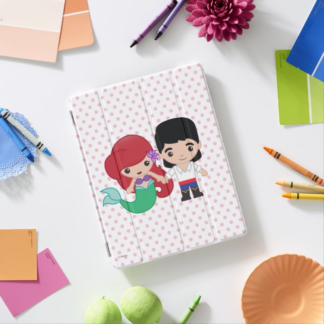 Ariel and Prince Eric Emoji iPad Smart Cover (In Situ)