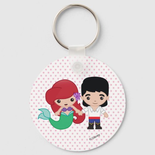 Ariel and Prince Eric Emoji Keychain
