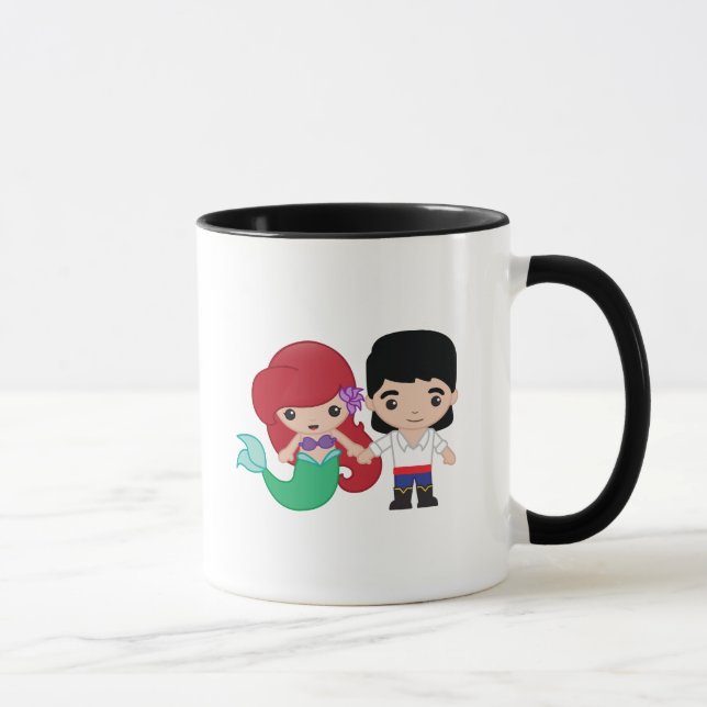 Ariel and Prince Eric Emoji Mug (Right)