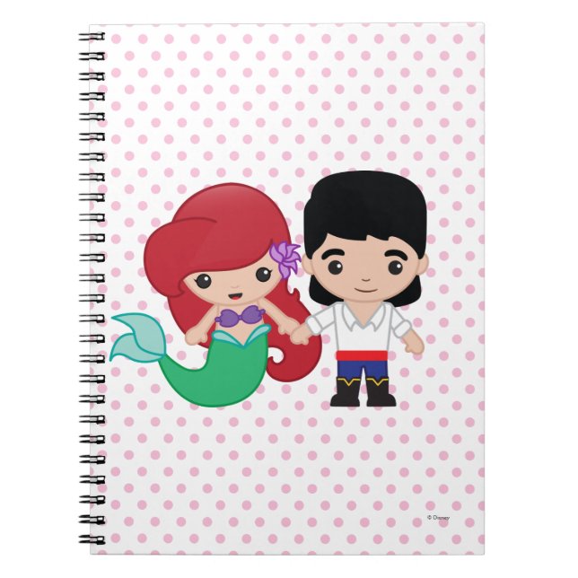 Ariel and Prince Eric Emoji Notebook (Front)