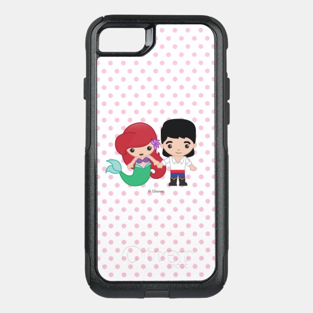 Ariel and Prince Eric Emoji Otterbox iPhone Case (Back)