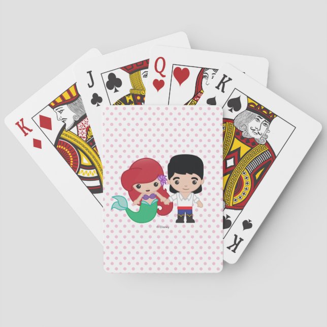 Ariel and Prince Eric Emoji Playing Cards (Back)