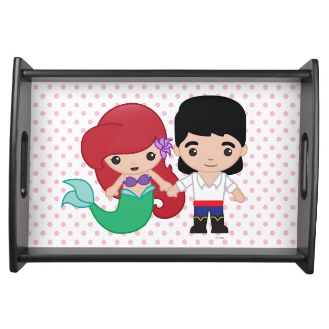 Ariel and Prince Eric Emoji Serving Tray (Front)