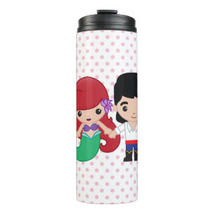 Ariel and Prince Eric Emoji Thermal Tumbler