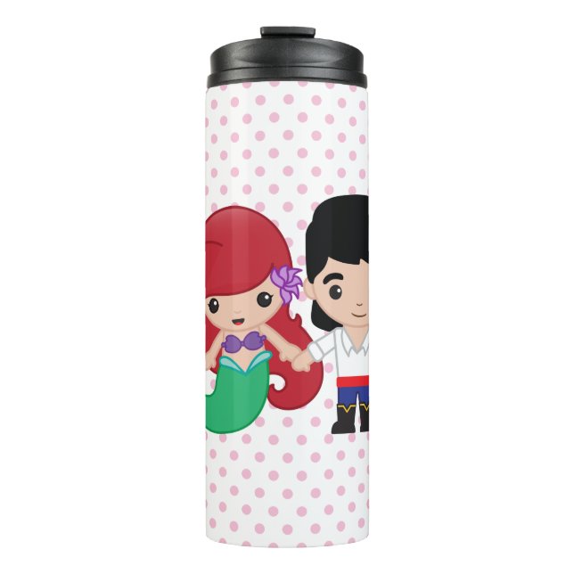 Ariel and Prince Eric Emoji Thermal Tumbler (Front)