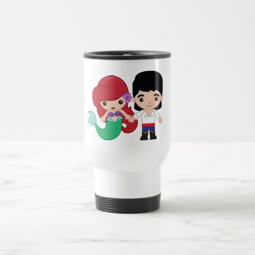 Ariel and Prince Eric Emoji Travel Mug