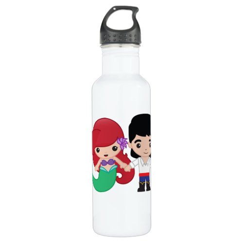 Ariel and Prince Eric Emoji Water Bottle