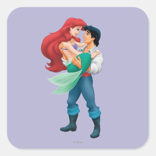 Ariel and Prince Eric Square Sticker