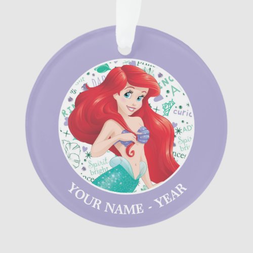 Ariel  Ariel Holding Hair Add Your Name Ornament