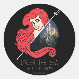Ariel Atlantis Graphic - Under The Sea Classic Round Sticker