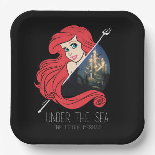Ariel Atlantis Graphic - Under The Sea Paper Plates
