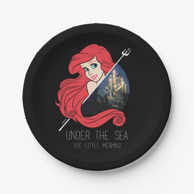 Ariel Atlantis Graphic - Under The Sea Paper Plates (Front)