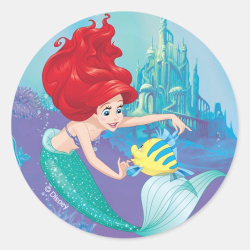 Ariel  Besties Rule Classic Round Sticker