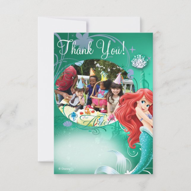 Ariel Birthday Thank You Cards (Front)