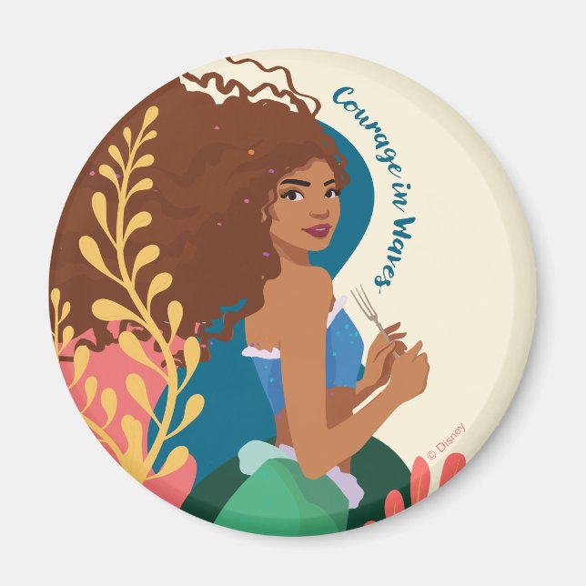 Ariel Courage in Waves Magnet (Front)