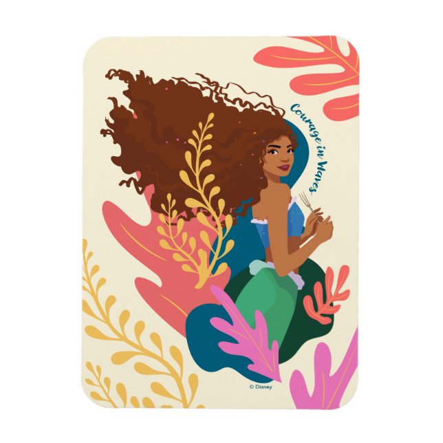 Ariel Courage in Waves Magnet (Vertical)