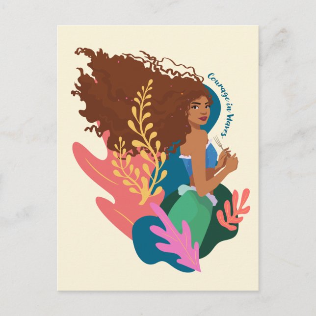 Ariel Courage in Waves Postcard (Front)