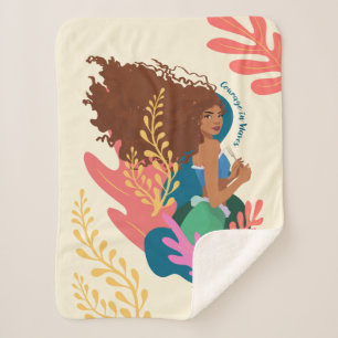 Ariel Courage in Waves Sherpa Blanket