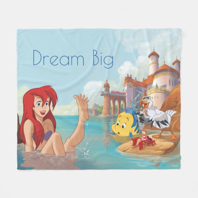 Ariel | Dream Big Fleece Blanket (Front (Horizontal))