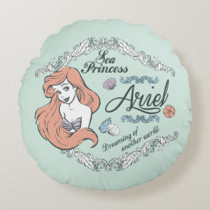 Ariel   Dreaming of Another World Round Pillow