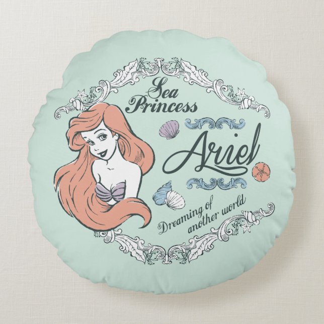 Ariel | Dreaming of Another World Round Pillow (Front)