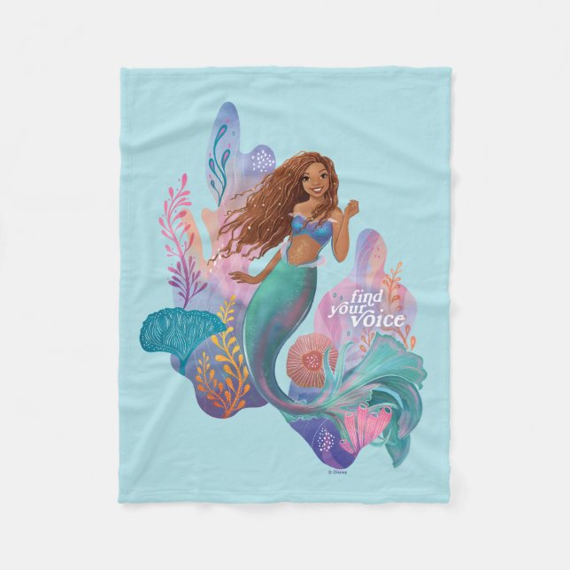 Ariel Find Your Voice Fleece Blanket (Front)