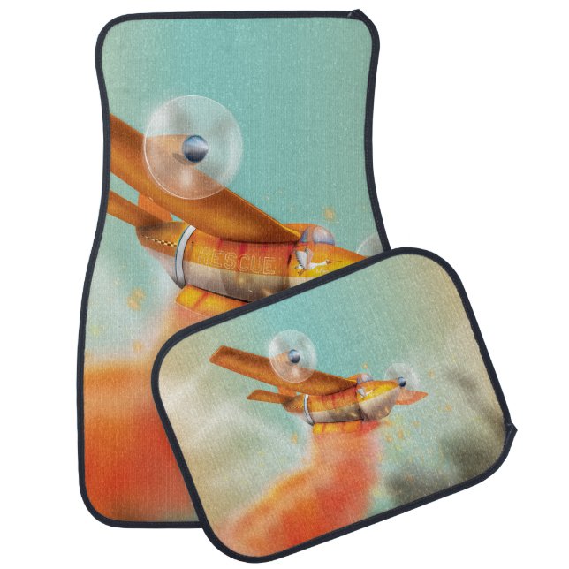 Ariel Firefighting fire plane Car Mat (Set)