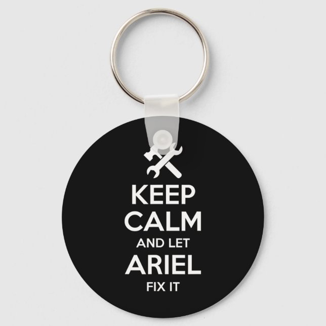 Ariel Fix Quote Funny Birthday Personalized Name G Keychain (Front)